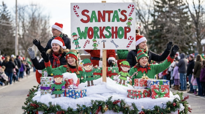 Easy DIY Christmas Parade Float: How to Build a “Santa’s Workshop” Float on a Budget